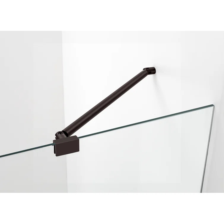 Nautis 64.25" - 65.25" x 72" Hinged Frameless Shower Door
