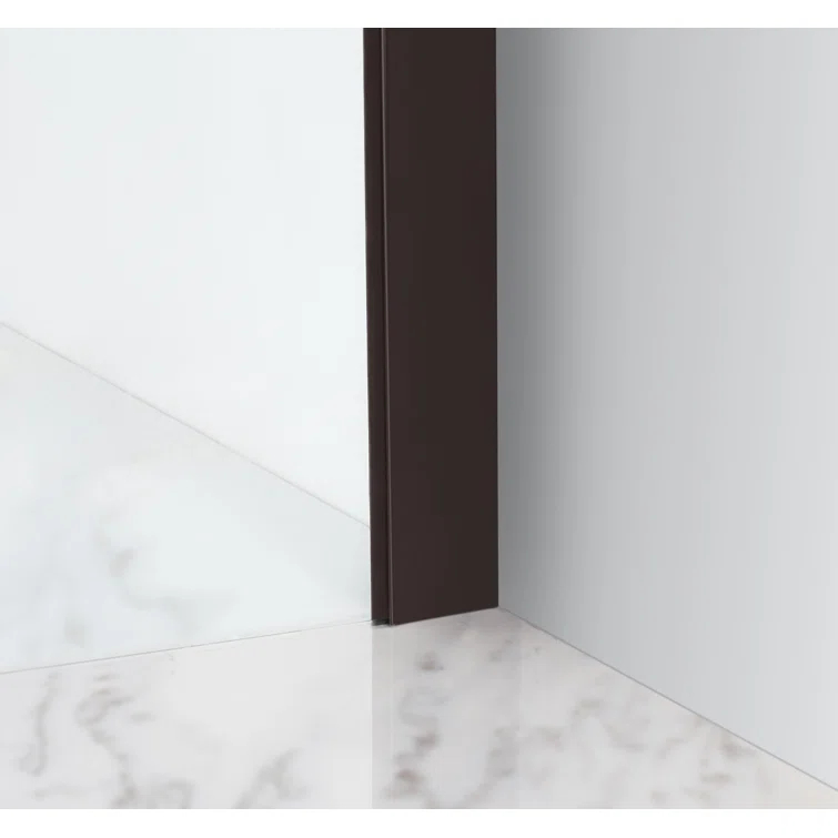 Coraline XL 48" W x 80" H Single Sliding Frameless Shower Door