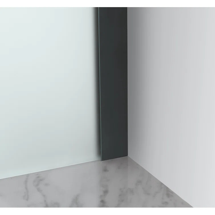 Coraline XL 56" - 60" W x 30" D x 80" H Frameless Rectangle Sliding Shower Enclosure, Frosted Glass