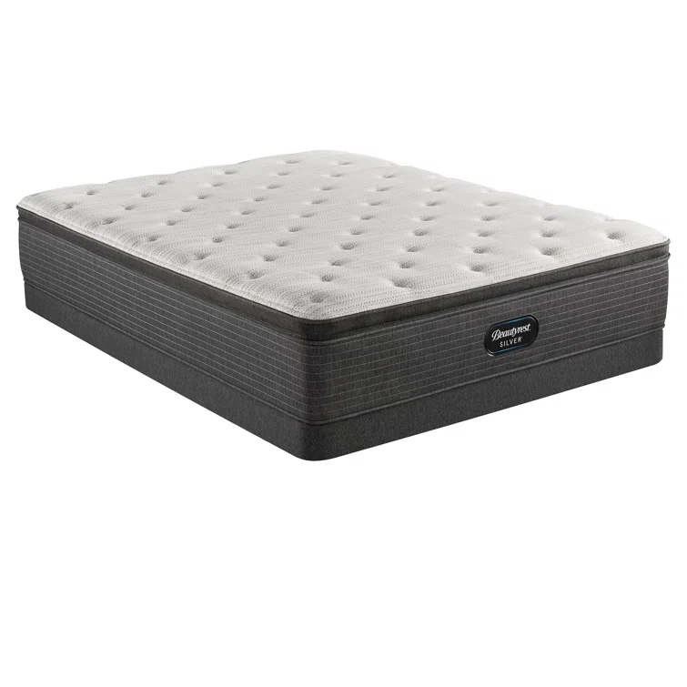 Beautyrest Silver BRS900 Plush Pillow Top 15.25" Innerspring Mattress and Box Spring Set
