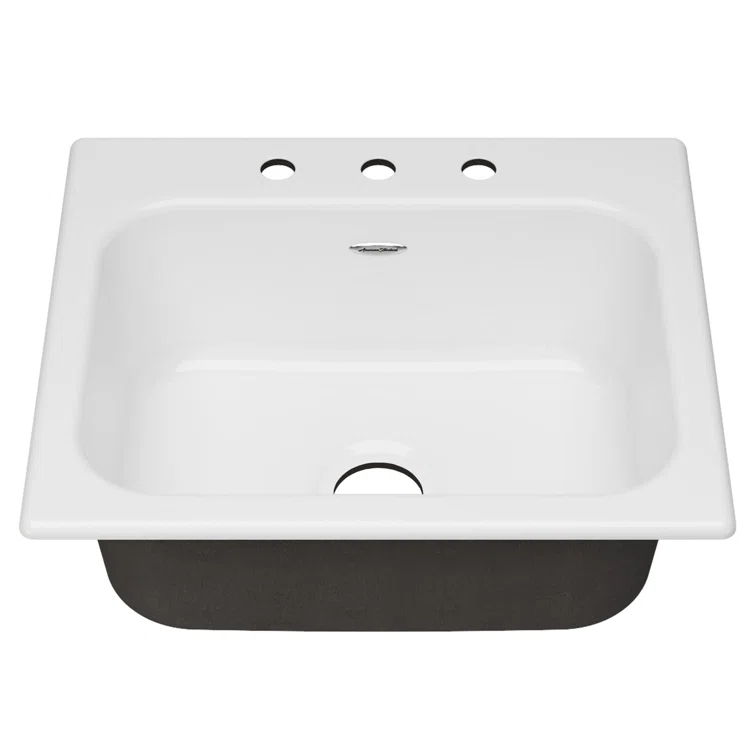American Standard 77SB25223.308 Quince 25'' L Drop-In Single Bowl Cast Iron Kitchen Sink