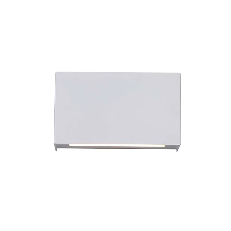 Blok Sleek White Aluminum LED Sconce with Dimmable Light