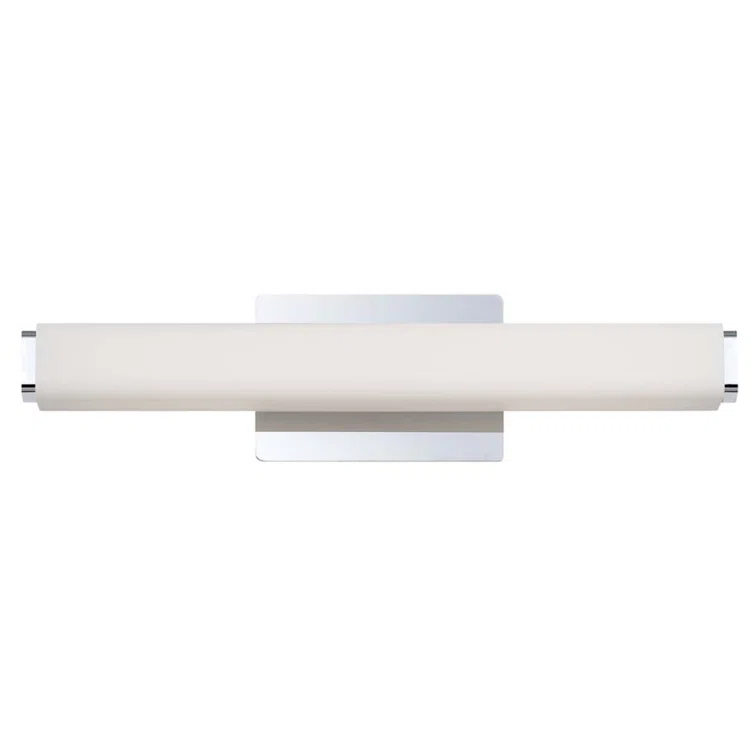 Sleek Chrome LED Vanity Light with Opal Glass Diffuser