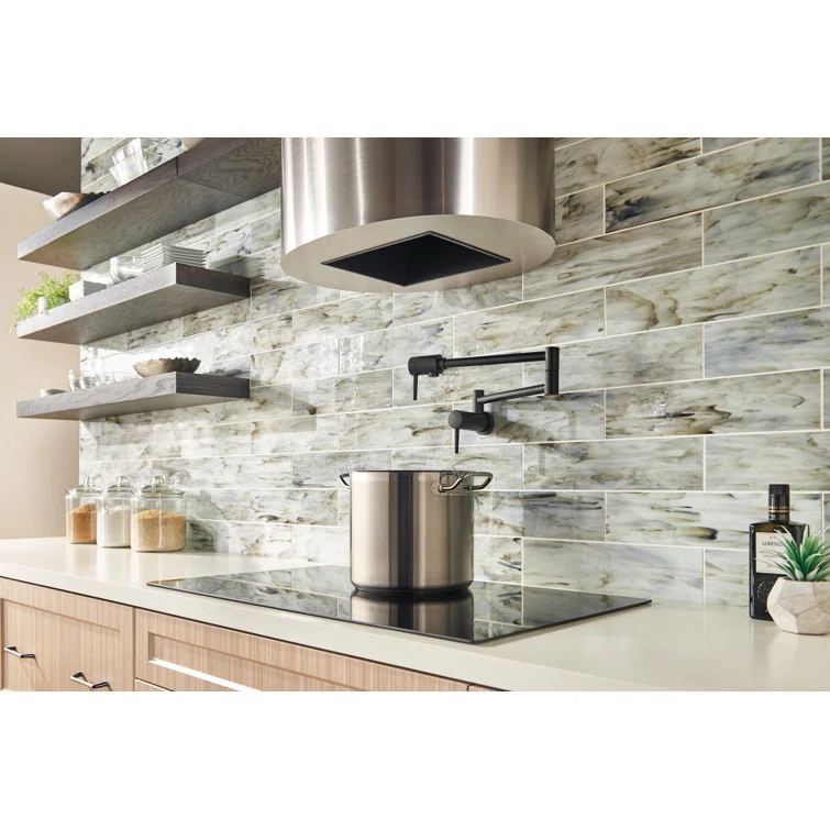 Contemporary Pot Filler Faucet, Wall Mount Pot Filler Kitchen Faucet