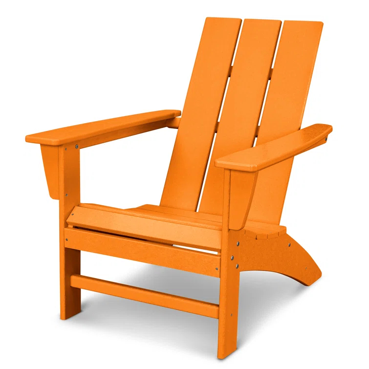 Modern Adirondack High-Density Polyethylene (HDPE) Outdoor Adirondack Chair