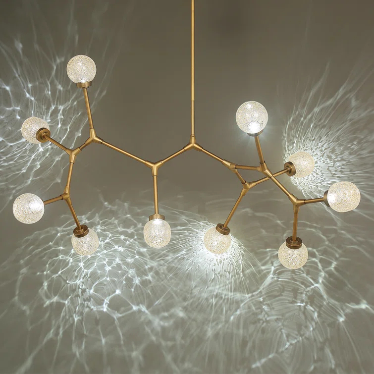 Catalyst 10 - Light Dimmable LED Sputnik Modern Linear Chandelier
