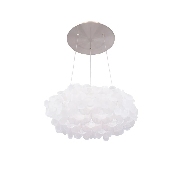 Fluffy 1 - Light Brushed Nickel LED Unique/Statement Pendant