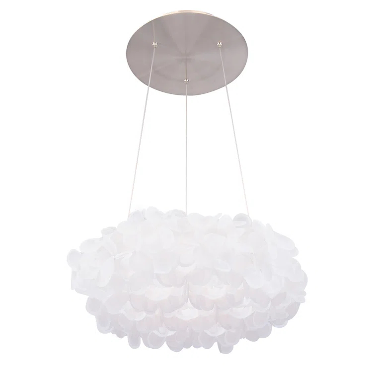 Fluffy 1 - Light Brushed Nickel LED Unique/Statement Pendant
