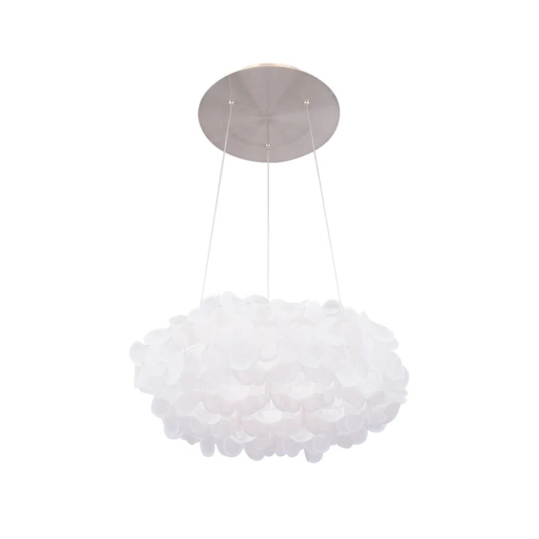 Fluffy 1 - Light Brushed Nickel LED Unique/Statement Pendant