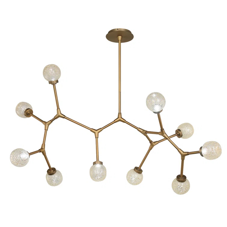 Catalyst 10 - Light Dimmable LED Sputnik Modern Linear Chandelier