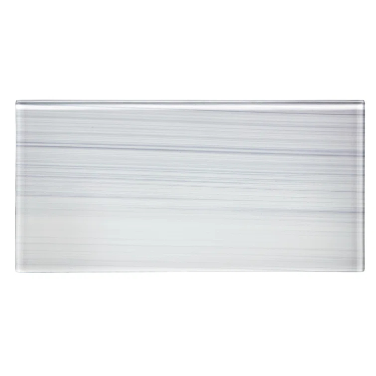 Hand Painted Series 3'' W x 6'' L Glass Peel and Stick Subway Tile