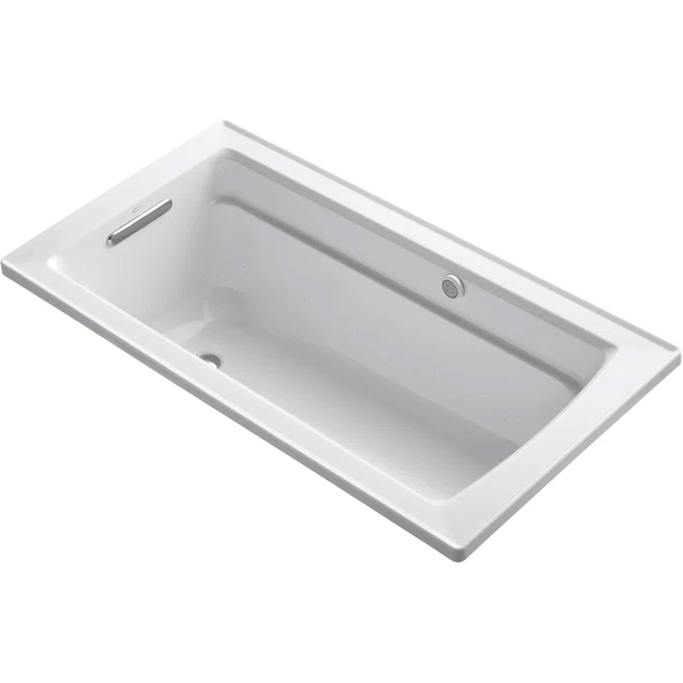 Archer® 60-in X 32-in Drop-in Heated Bubblemassage Air Bath with Bask Heated Surface
