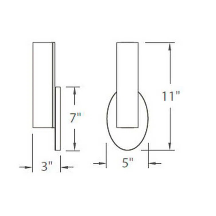 Loft Aluminum LED Armed Sconce