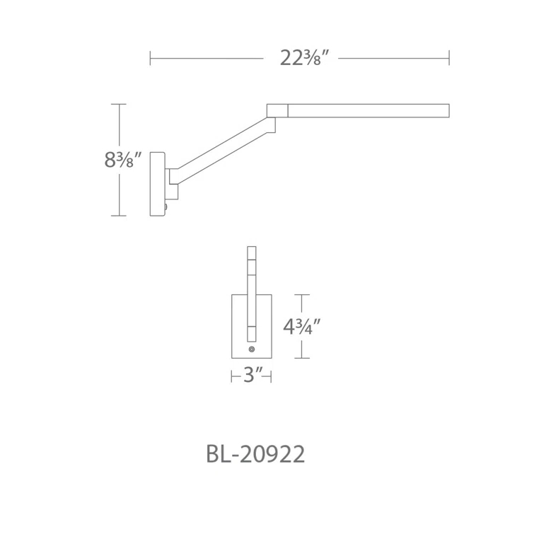 Joziah Single Light Aluminum Dimmable LED Swing Arm Sconce