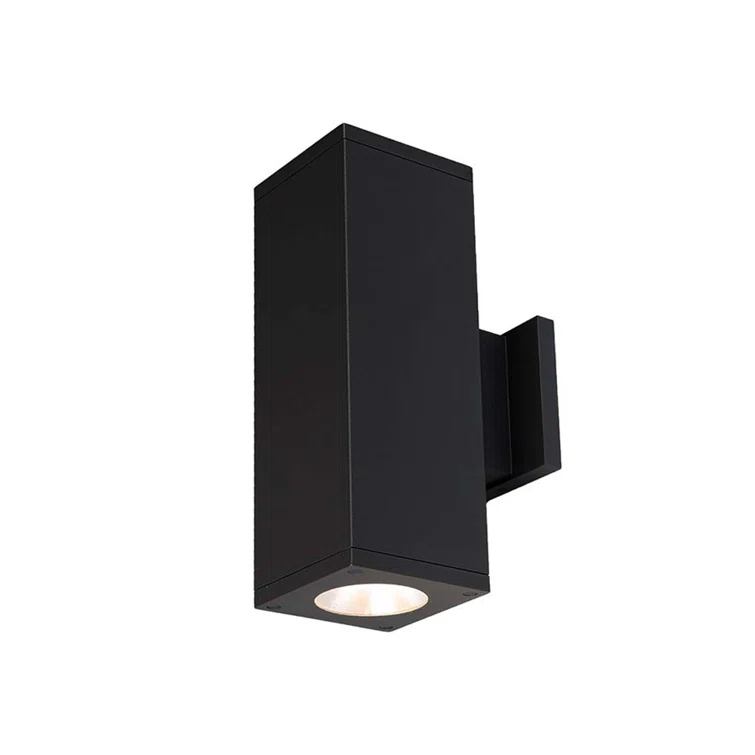 Wac Lighting Dc-Wd05-Fb Cube Architectural 2 Light 13" Tall Led Outdoor Wall Sconce -