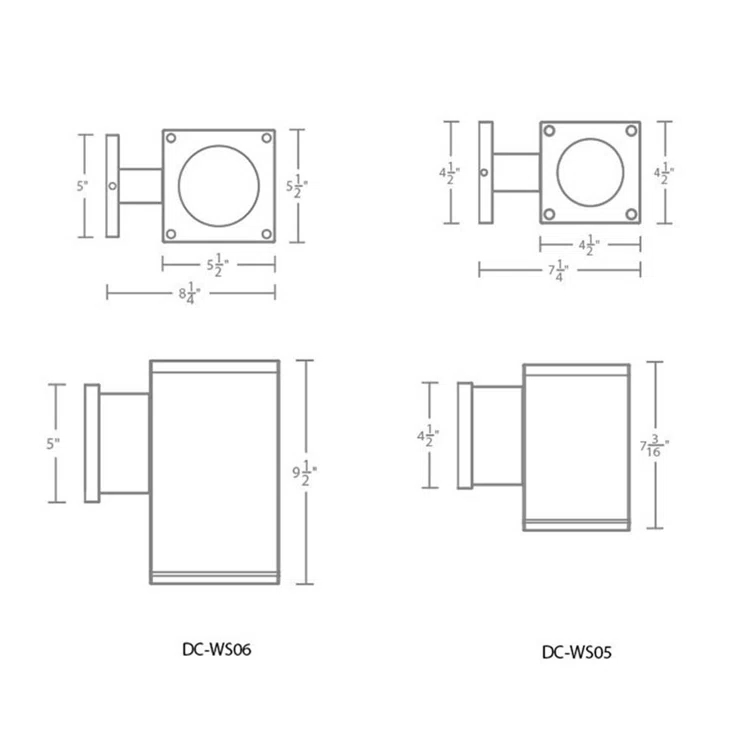Wac Lighting Dc-Wd05-Fb Cube Architectural 2 Light 13" Tall Led Outdoor Wall Sconce -