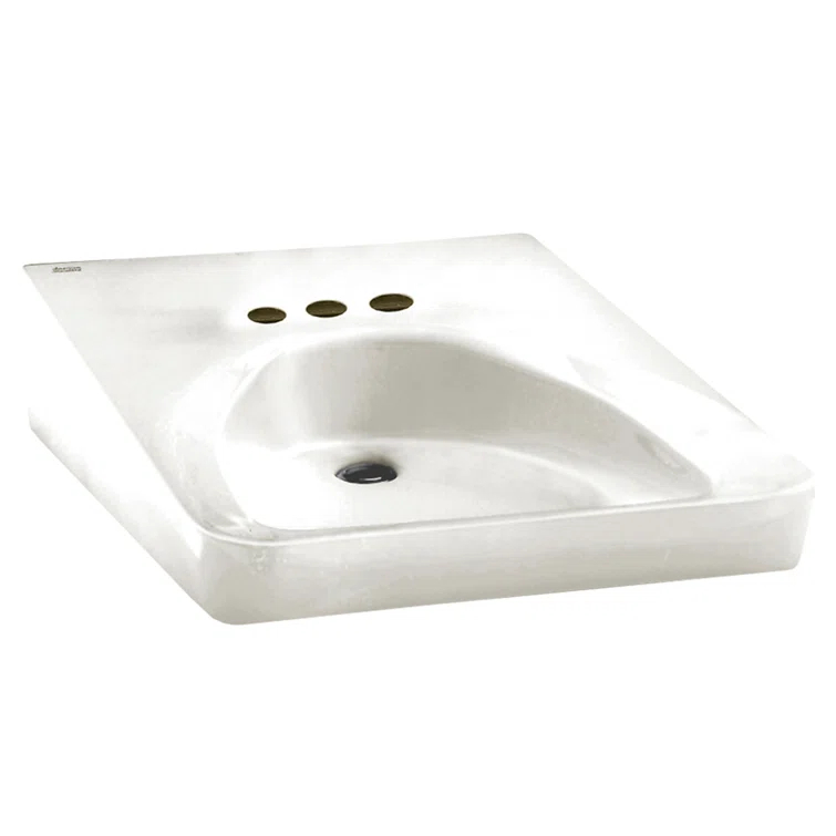 American Standard Wheelchair 20'' Vitreous China Rectangular Bathroom Sink with Overflow