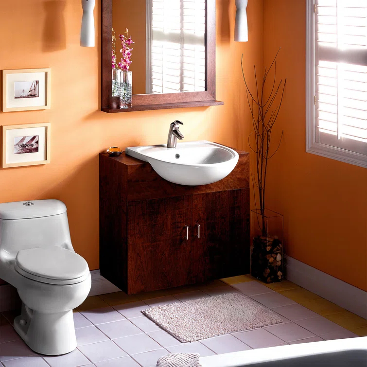 American Standard Mezzo 21.5'' Ceramic Circular Bathroom Sink with Overflow
