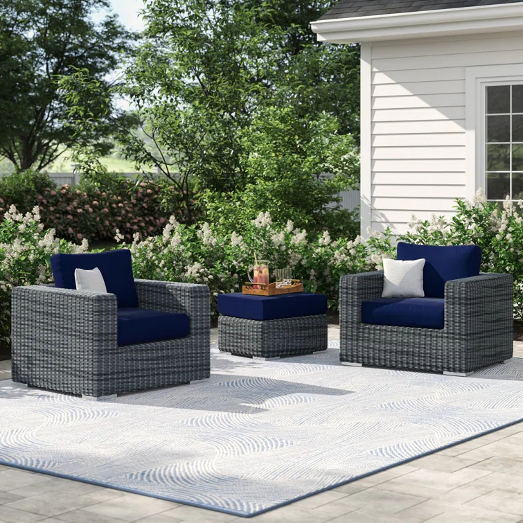 Modway Invite 3 Piece Outdoor Patio Sunbrella Sectional Set