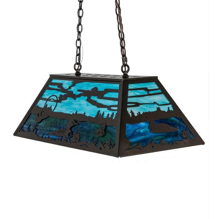 Rustic Lodge 6 - Light Bronze Pool Table Lights Pendant