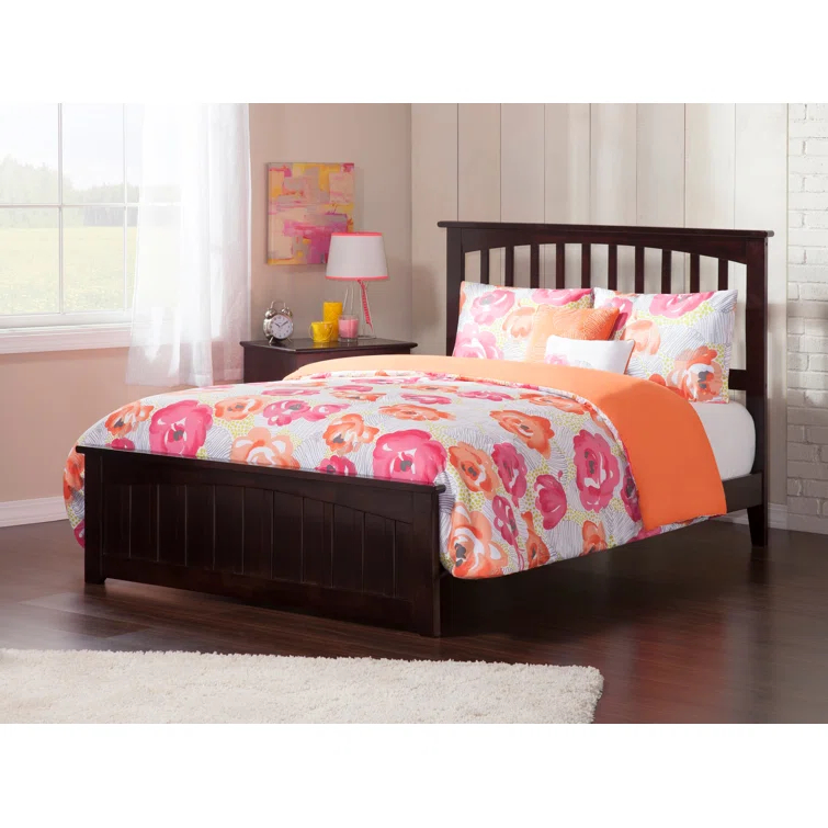 AFI Furnishings Mission Low Profile Solid Wood Platform Bed with Matching Footboard