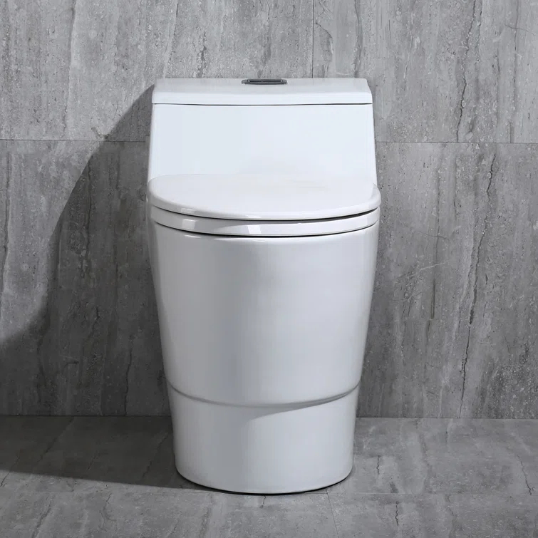 1.28 GPF Elongated Comfort ADA Height One Piece Dual-Flush Toilet with Soft-Closing Seat,MAP Flushing 1000G