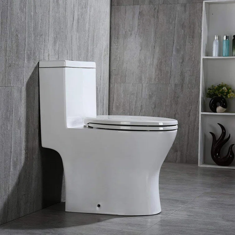 1.28 GPF Space Saving Round Compact One-Piece Toilet (Seat Included)