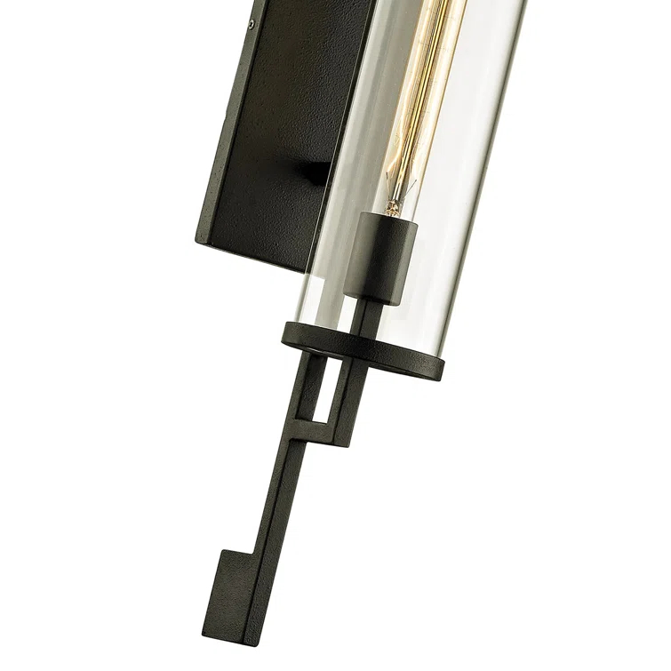 Park Slope Forged Iron 1 - Bulb Outdoor Armed Sconce