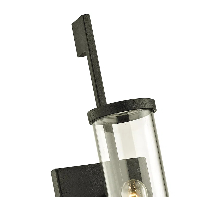 Park Slope Forged Iron 1 - Bulb Outdoor Armed Sconce