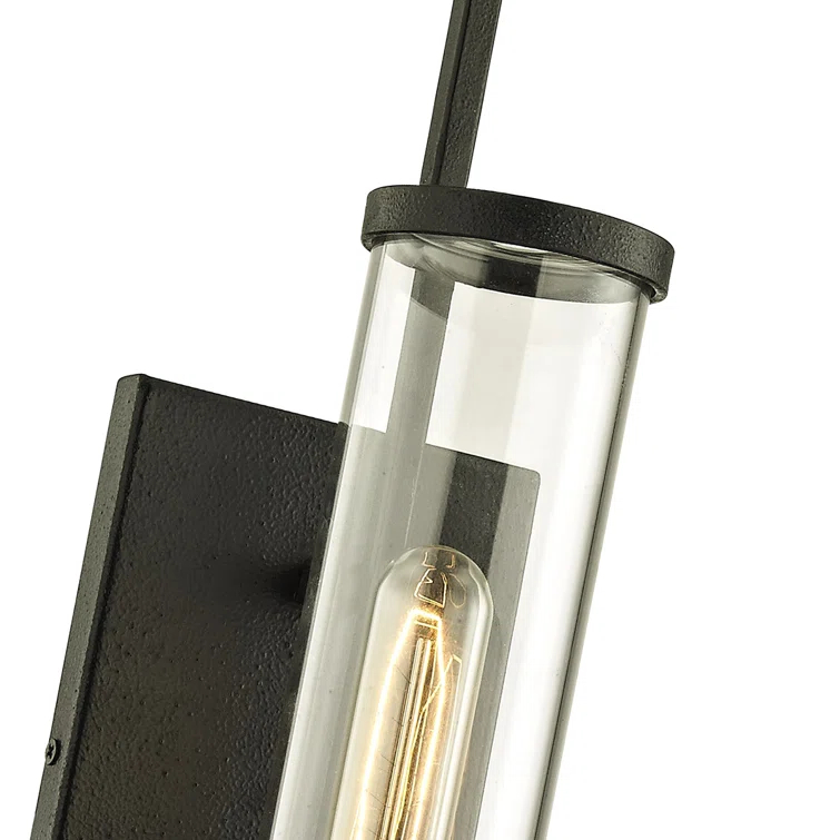 Park Slope Forged Iron 1 - Bulb Outdoor Armed Sconce
