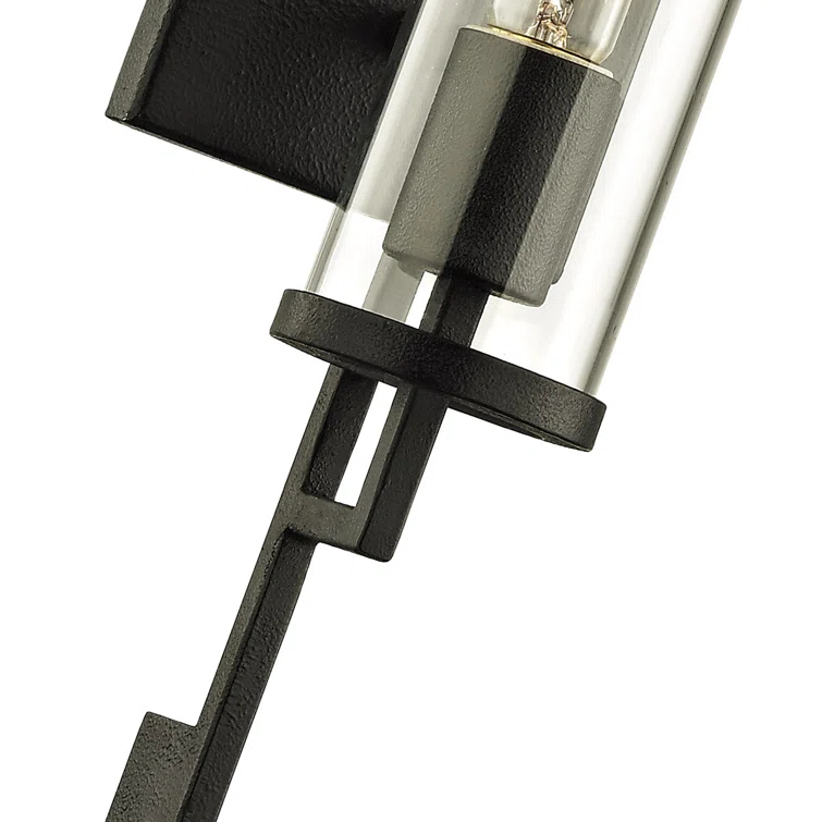 Park Slope Forged Iron 1 - Bulb Outdoor Armed Sconce