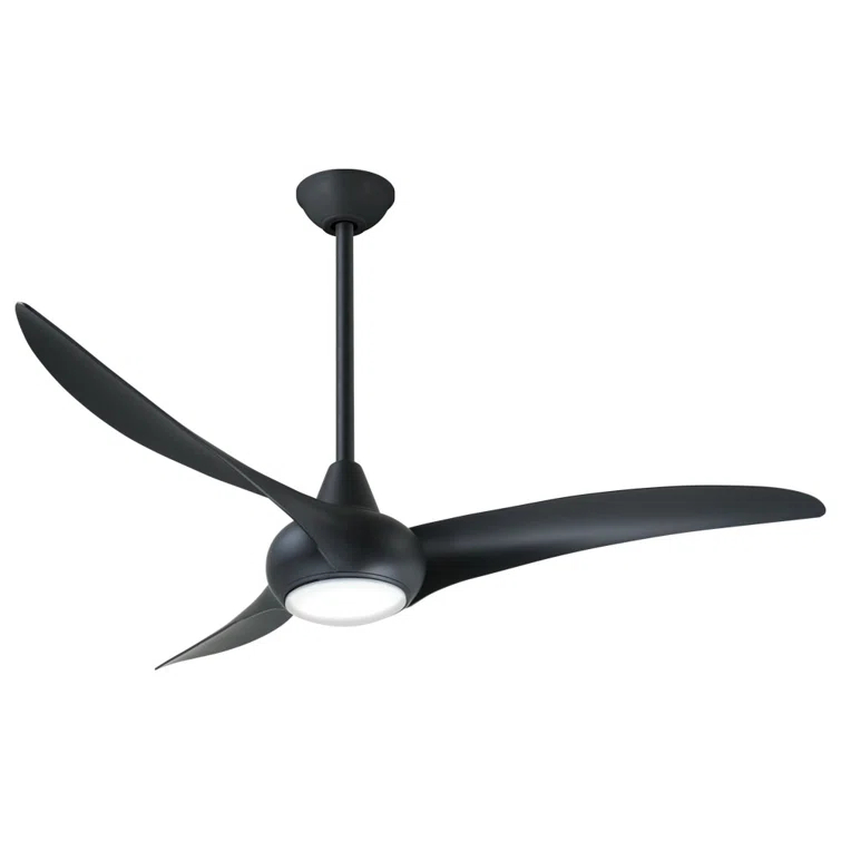 52" Wave 3 - Blade LED Propeller Ceiling Fan with Remote Control and Light Kit Included