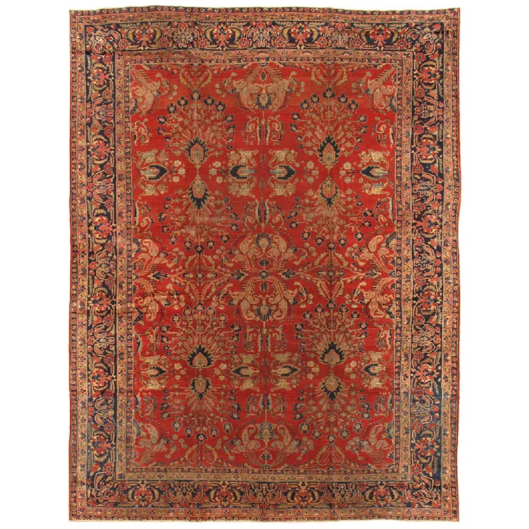 Pasargad Antique One-of-a-Kind 8'10" X 11'5" 1910s Wool Area Rug in