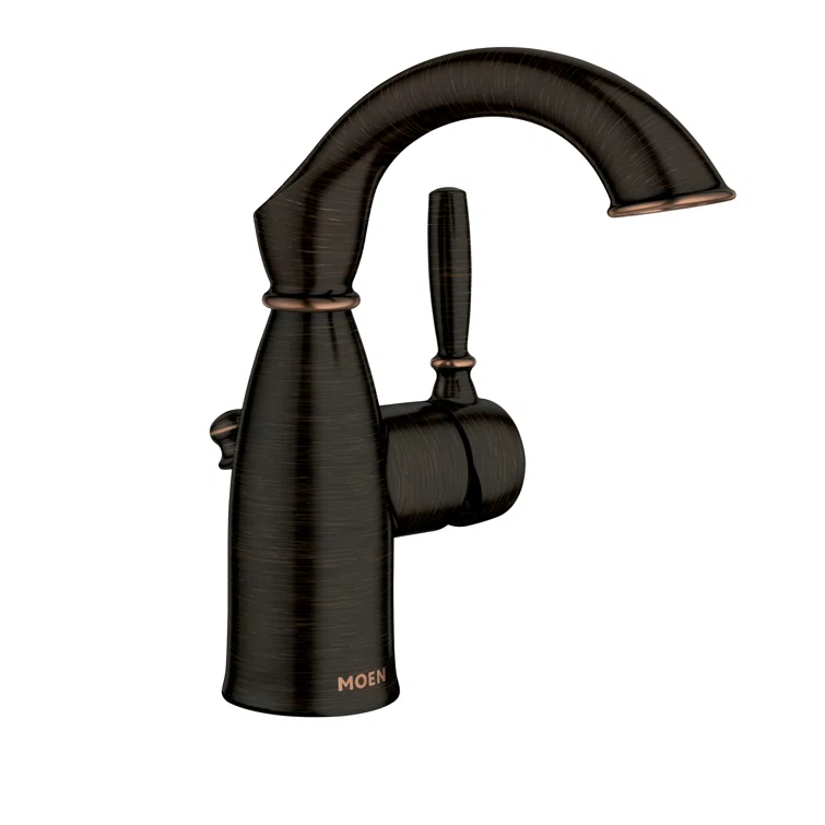 Moen Sarona Single Hole Bathroom Faucet with Drain Assembly and Optional Deckplate