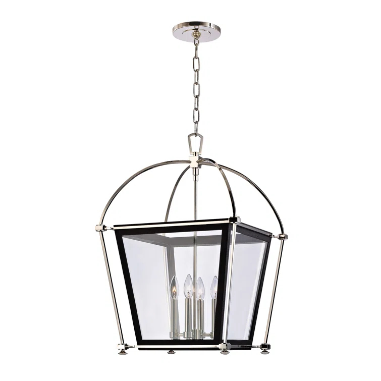 Hollis 4 - Light Dimmable Lantern Geometric Chandelier