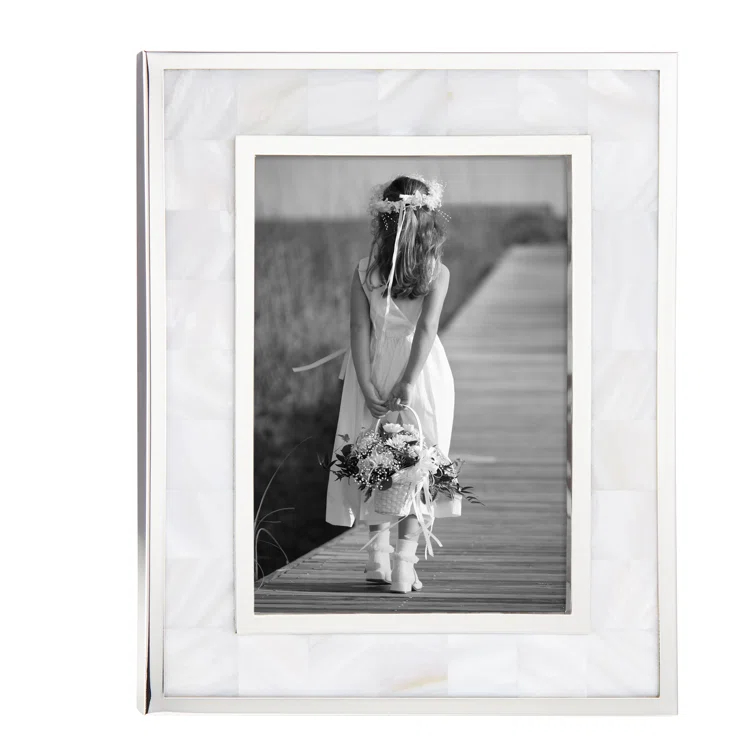 Reed & Barton Plated Giftware Mother of Pearl Single Picture Frame