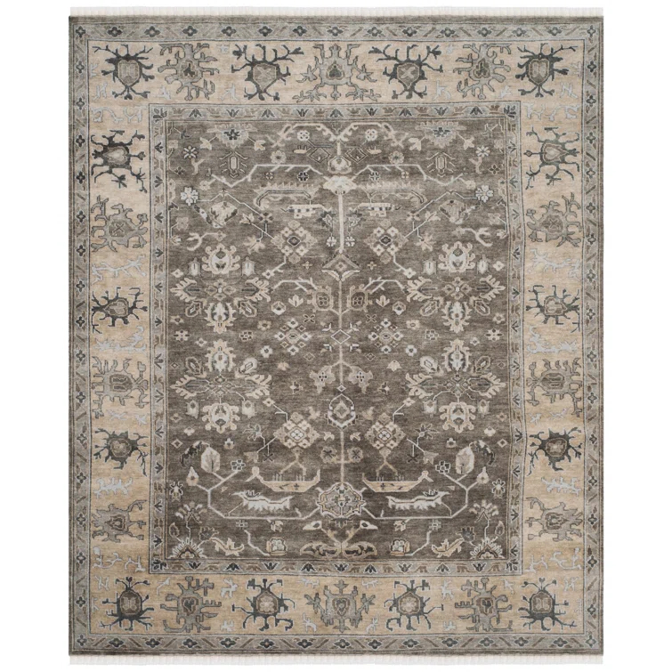 Oushak Hand Knotted Wool Oriental Rug