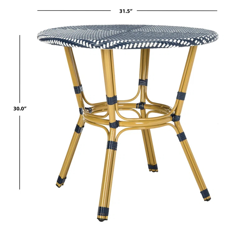 Wilburg Round Wicker/Rattan Outdoor Bistro Table