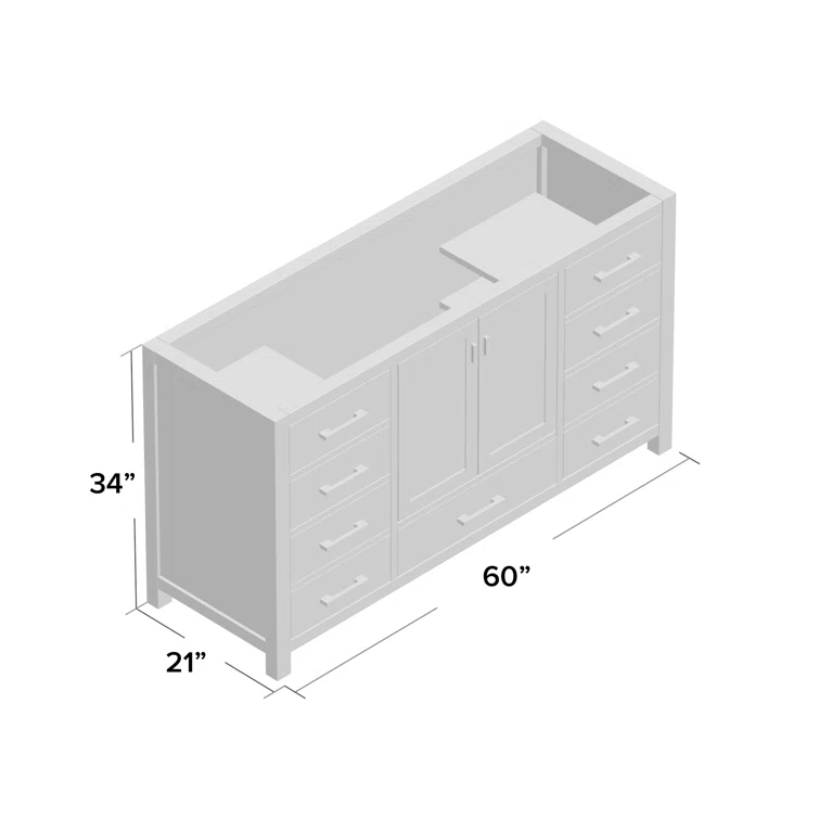 Avanity Modero-V60-A Modero 60" Single Free Standing Vanity Cabinet Only - Blue