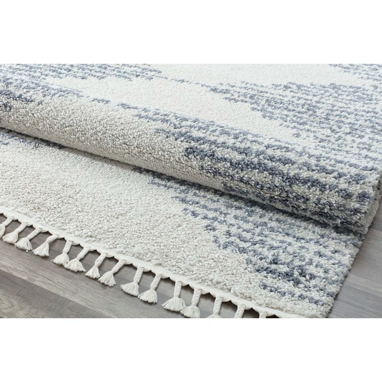 Zaya Mason Shag Tribal Heath grey Area Rug