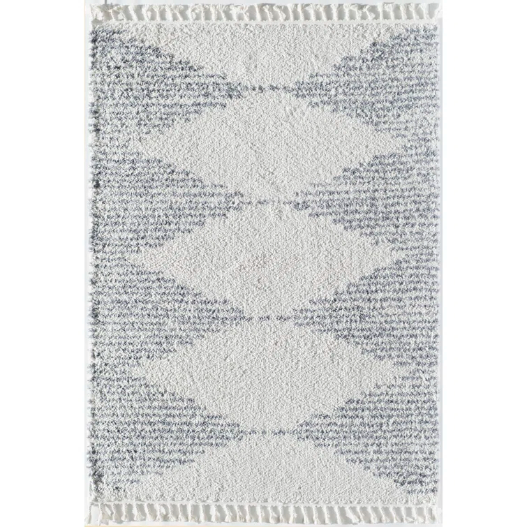 Zaya Mason Shag Tribal Heath grey Area Rug