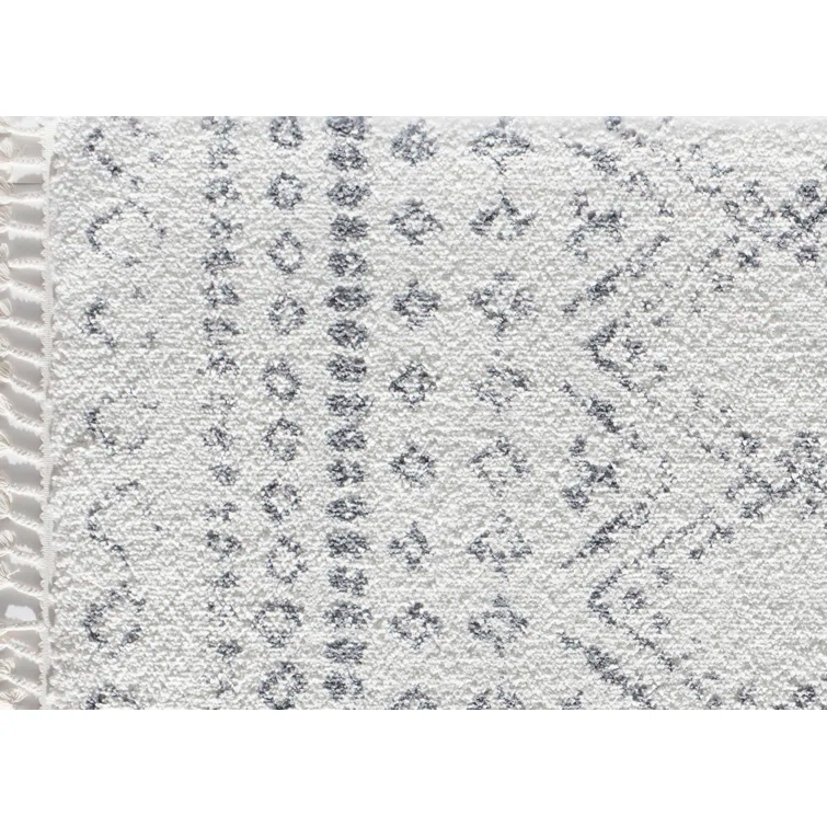 Silla Mason Shag Tribal Shadow Gray Area Rug