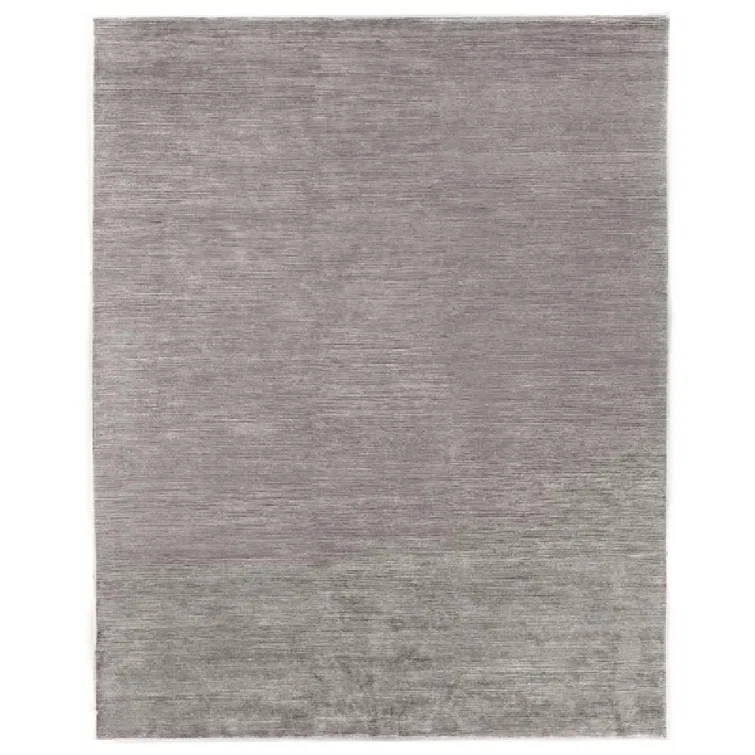 Crush Hand-Knotted Dark Silver/Silver Area Rug