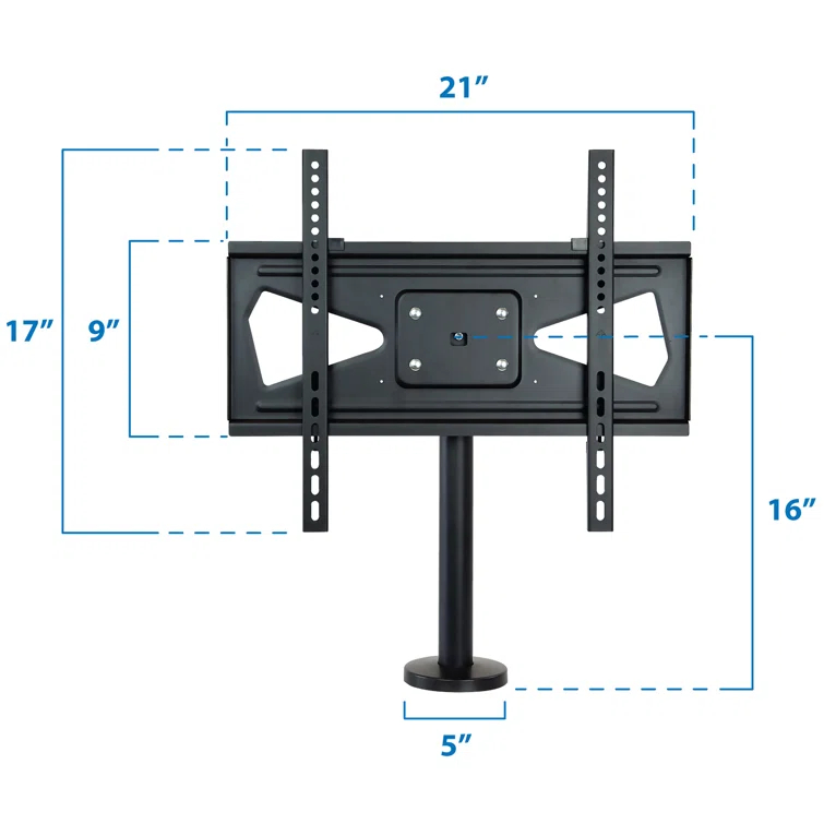 Mount-it Mount-It! Bolt Down TV Stand | Heavy Duty Swivel Table Top Desktop Mount For  32" - 55" VESA TVs
