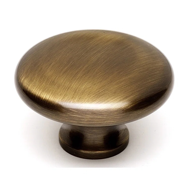 Antique English Rectangular Traditional Cabinet Knob with Mounting Hardware