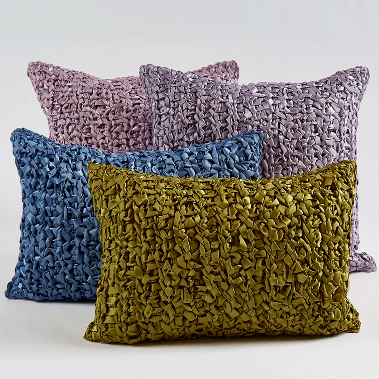 Ribbon Knit Throw Pillow
