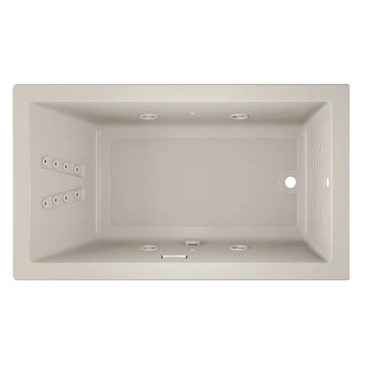 Solna™ Chromatherapy Whisper 72" x 42" Undermount Whirlpool Bathtub