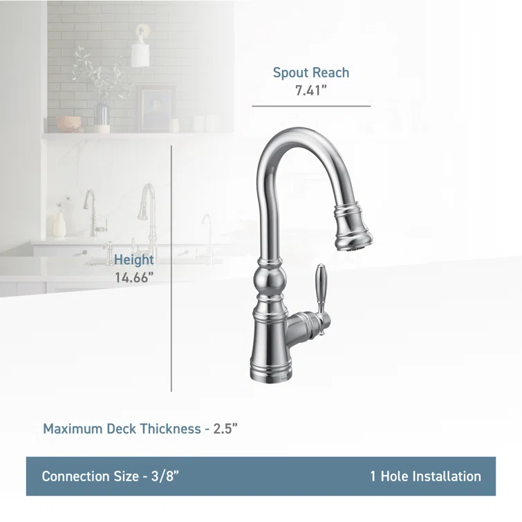 Weymouth Pull Down Bar Faucet with Power Clean