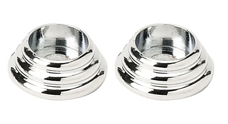 Polished Nickel Traditional Interior Door Rosette Set