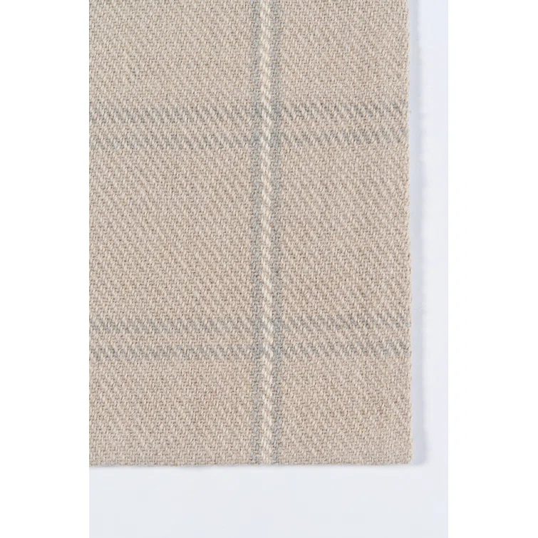 Dover Flatweave Wool Beige Area Rug